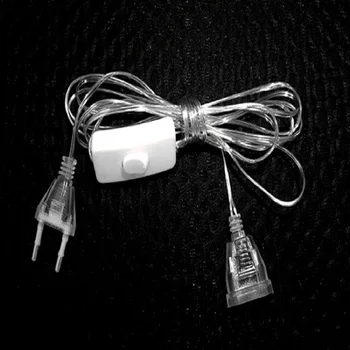 удлинитель провода 3 м, удлинитель ЕС/США/USB, штекер для светодиодной гирлянды, Новогоднее Рождественское Свадебное украшение, праздничное освещение